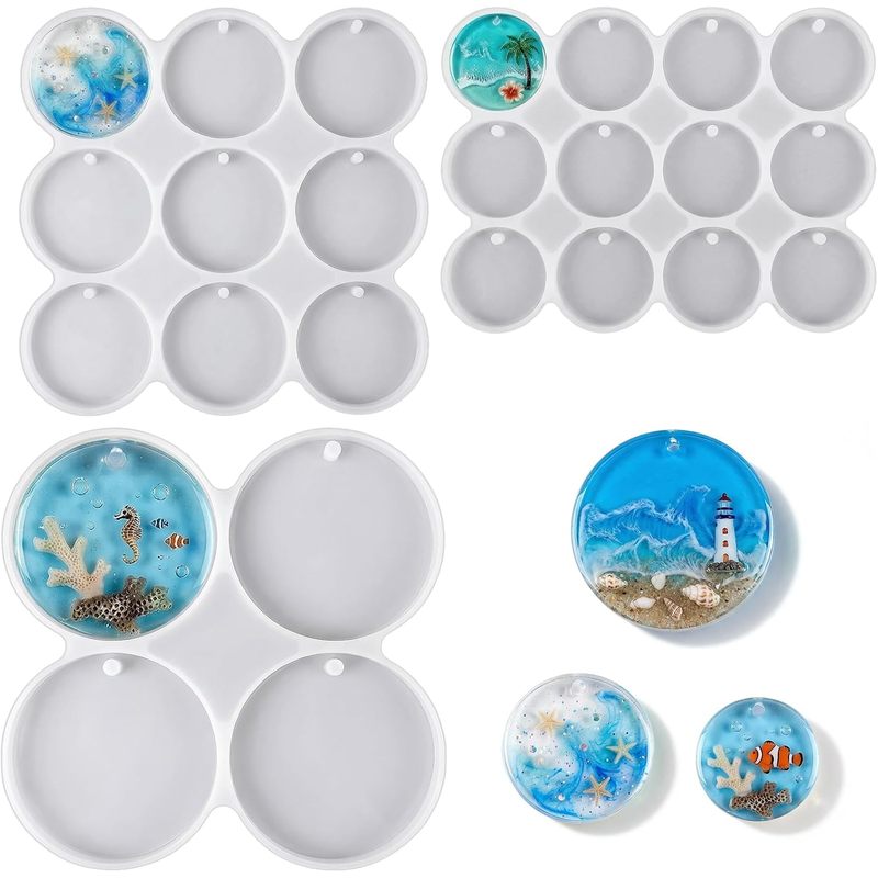 Resin Ocean Wave Mold - مجموعة قوالب دائرية، قالب راتنج دائري