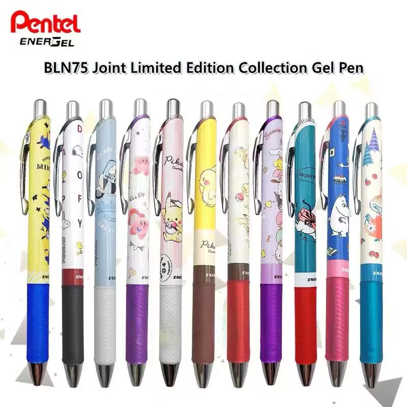 Pentel Pen Energel - Pentel-قلم جيل أسود سريع التجفيف ،