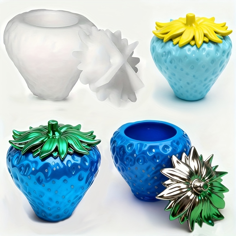 Resin Craft Ideas - قالب راتنجي على شكل علبة فراولة