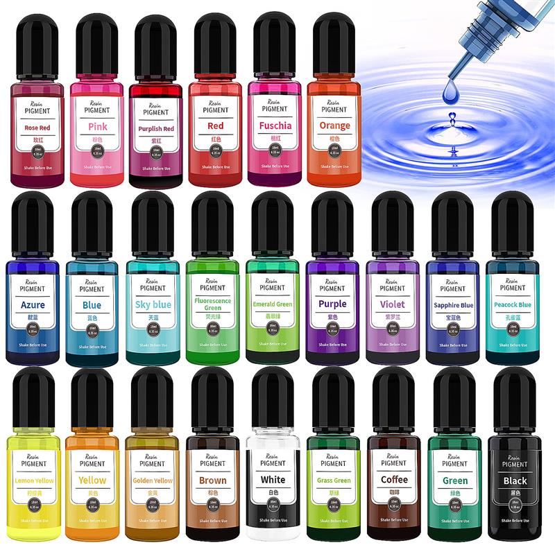Resin Dye Alcohol - 24 لون الفن الحبر الكحول الراتنج