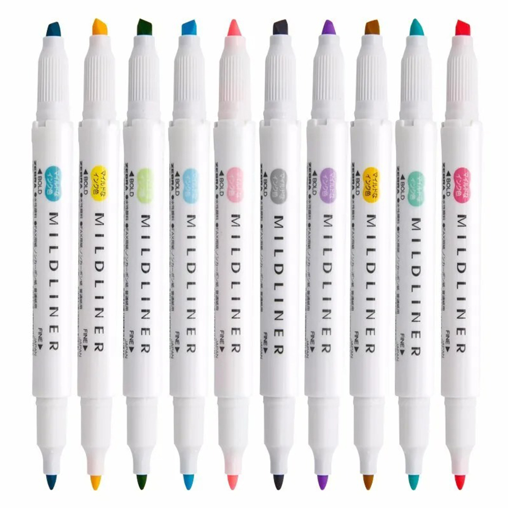 35 لون زيبرا Mildliner هايلاند - مراجعة Zebra Pen Mildliner وسعره