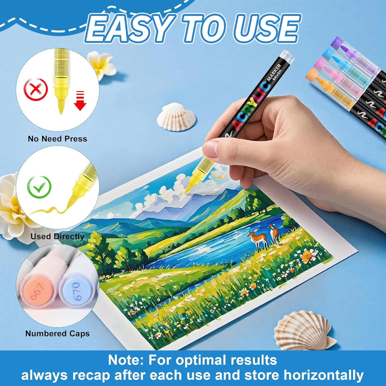 طرف فرشاة لعلامات طلاء الأكريل - مراجعة Copic Marker Classic وسعره