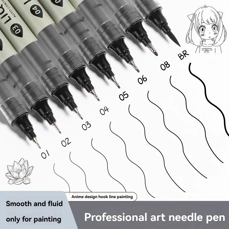 12 قلم رسم أسود رفيع، أقلام تخ - مراجعة Copic Marker Sketch وسعره