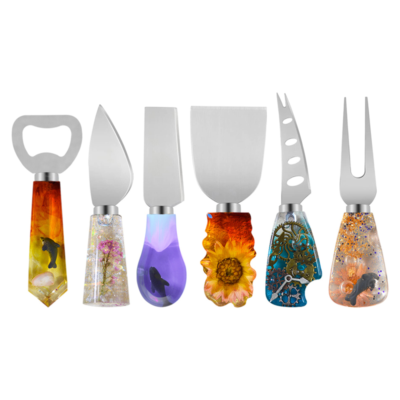 DM379 شوكة وسكينة مقبض الراتنج - مراجعة Flower Preservation Resin وسعره