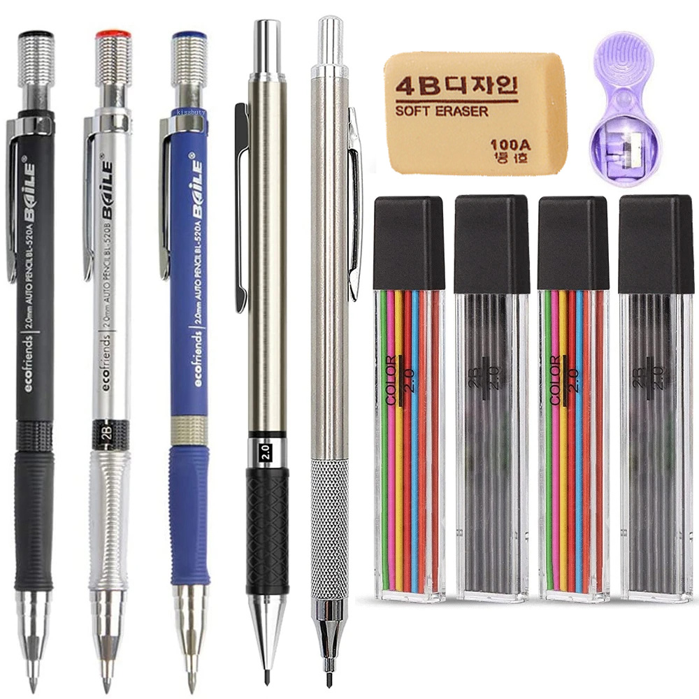 أقلام رصاص ميكانيكية 2.0 مم 2B - مراجعة Staedtler Pencil Lumocolor وسعره