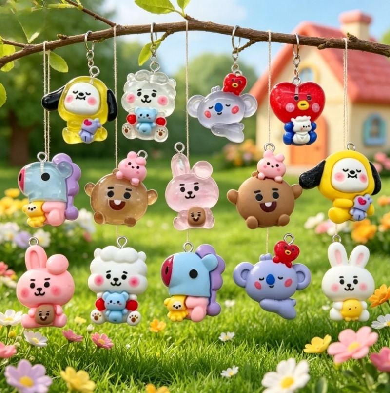 7 قطع من إكسسوارات BT21 الكرتو - مراجعة Resin Crafts وسعره
