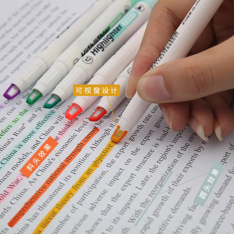 6 ألوان/مجموعة قلم تحديد فريد  - مراجعة Stabilo Marker Boss وسعره