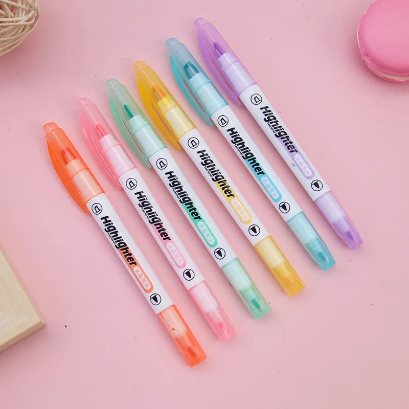 6 ألوان/مجموعة قلم تحديد فريد  - مراجعة Stabilo Marker Boss وسعره