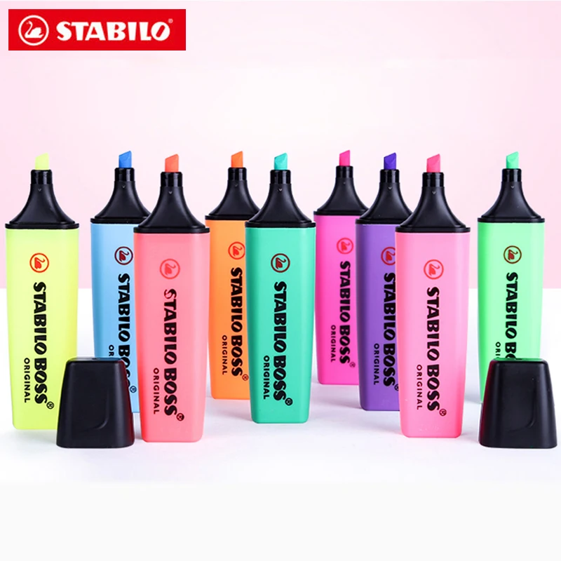 1 قطعة ستابيلو الألمانية الولا - مراجعة Stabilo Marker Boss وسعره